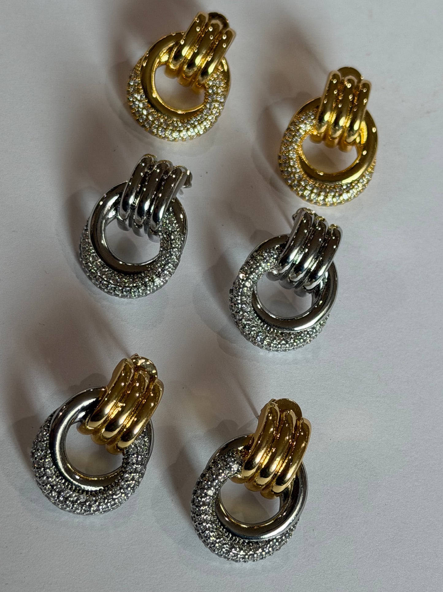knot cz earrings