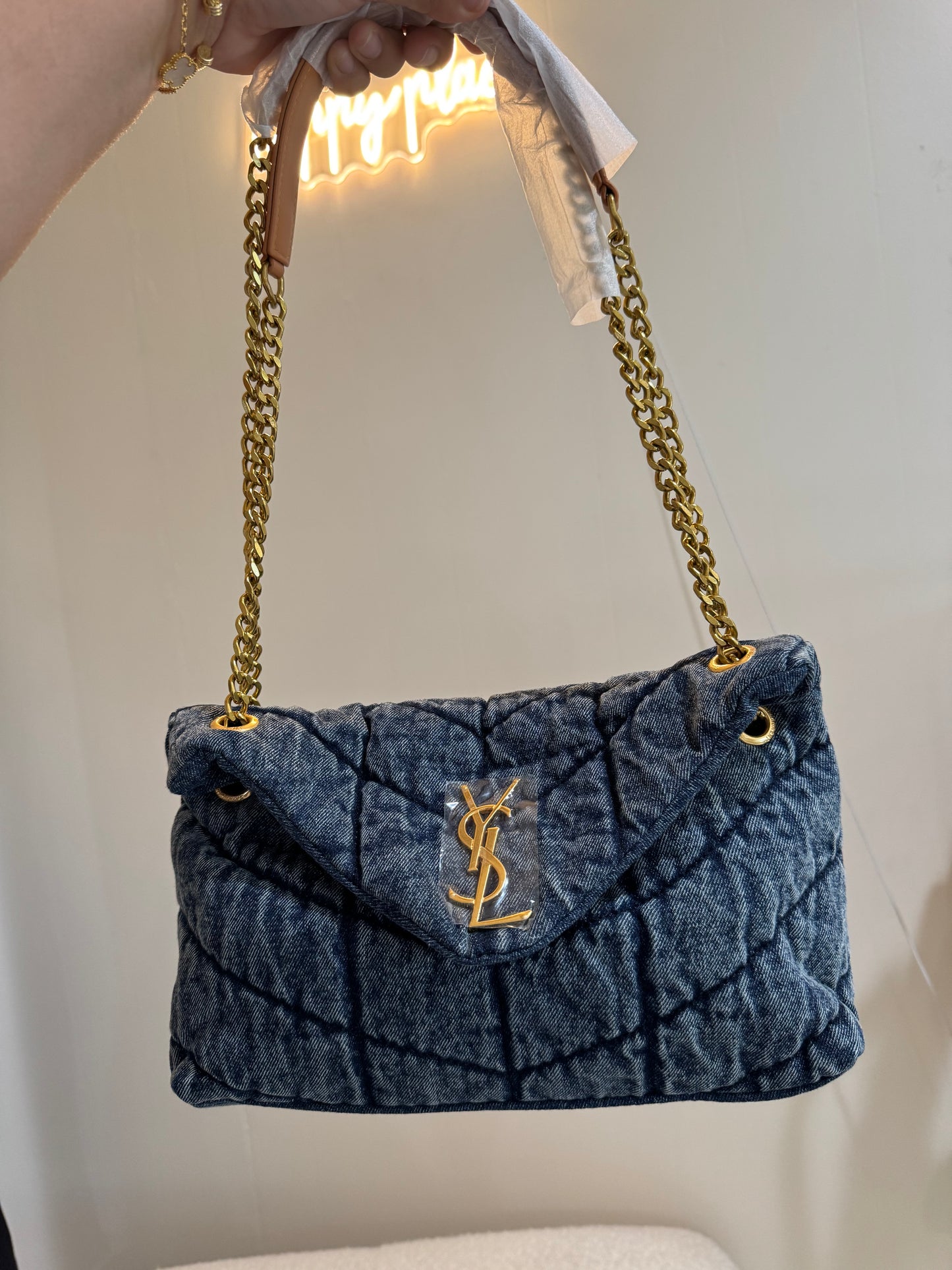 Yasmine denim shoulder bag