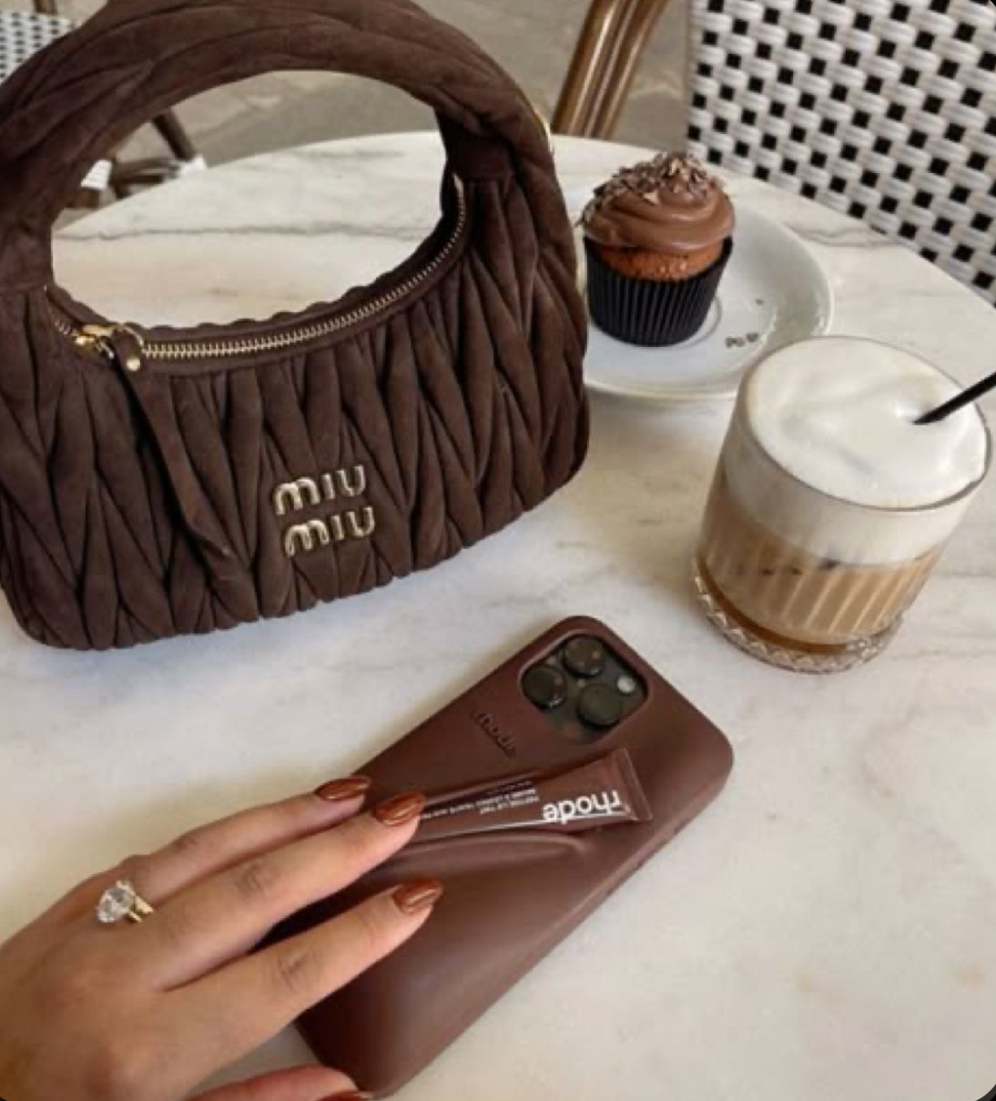 SUEDE NAPPA BAG