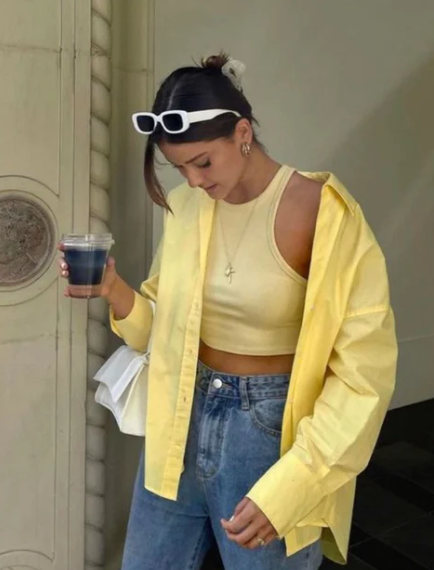 April Button Up