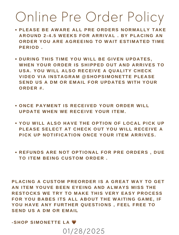 ** PRE PRE ORDER JOEY BAG