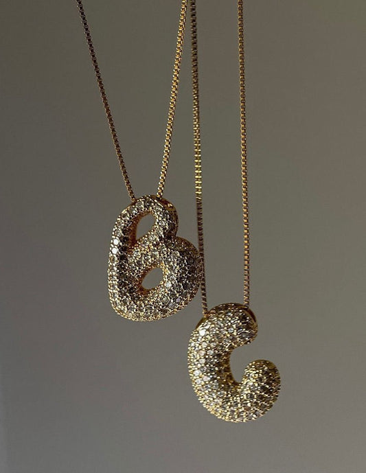 Hales Bubble Initial Necklace