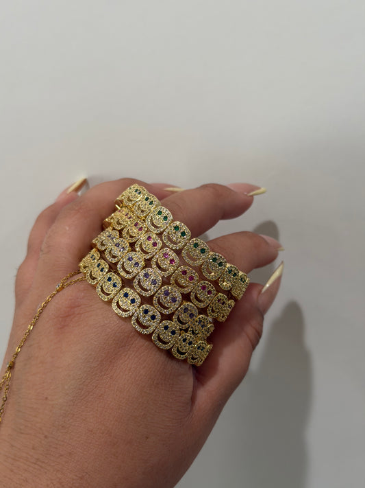 Cz Smiley Bracelet